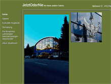 Tablet Screenshot of galerie-jetztodernie.ch